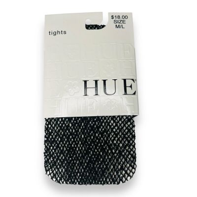 HUE Womens Wool Boucle Open Knit Tights Size S/M Black Wool Nylon Blend 1 Pair